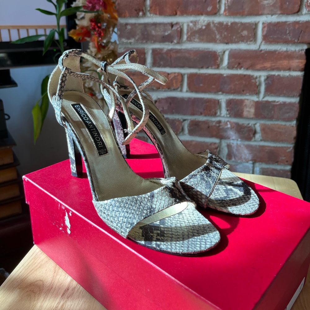 Enrico Antinori Snakeskin Heels